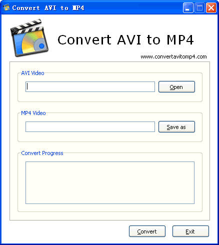 Main Windows of Convert AVI to MP4